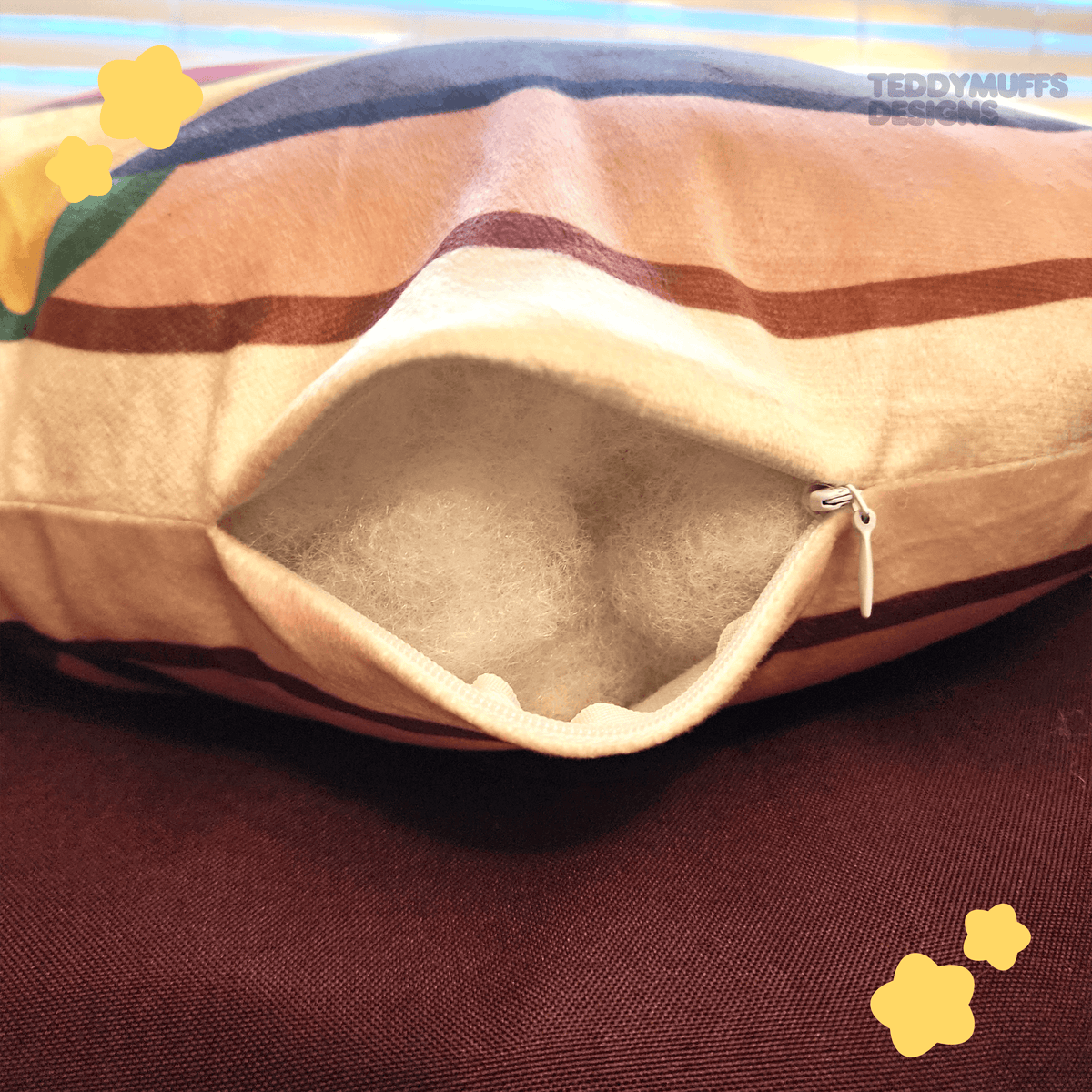Kirby Burger Pillow - Teddymuffs Designs