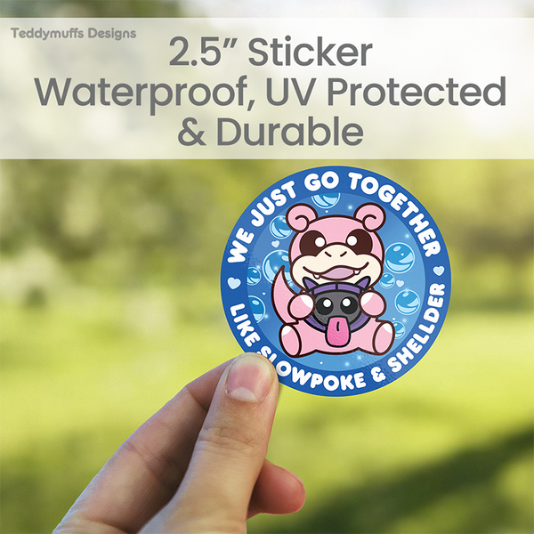 Pokemon Sticker | Slowpoke Vinyl Decal Waterproof | Kawaii Japanese Pokemon Sticker | Slowpoke Vinyl Decal Waterproof | Kawaii Japanese