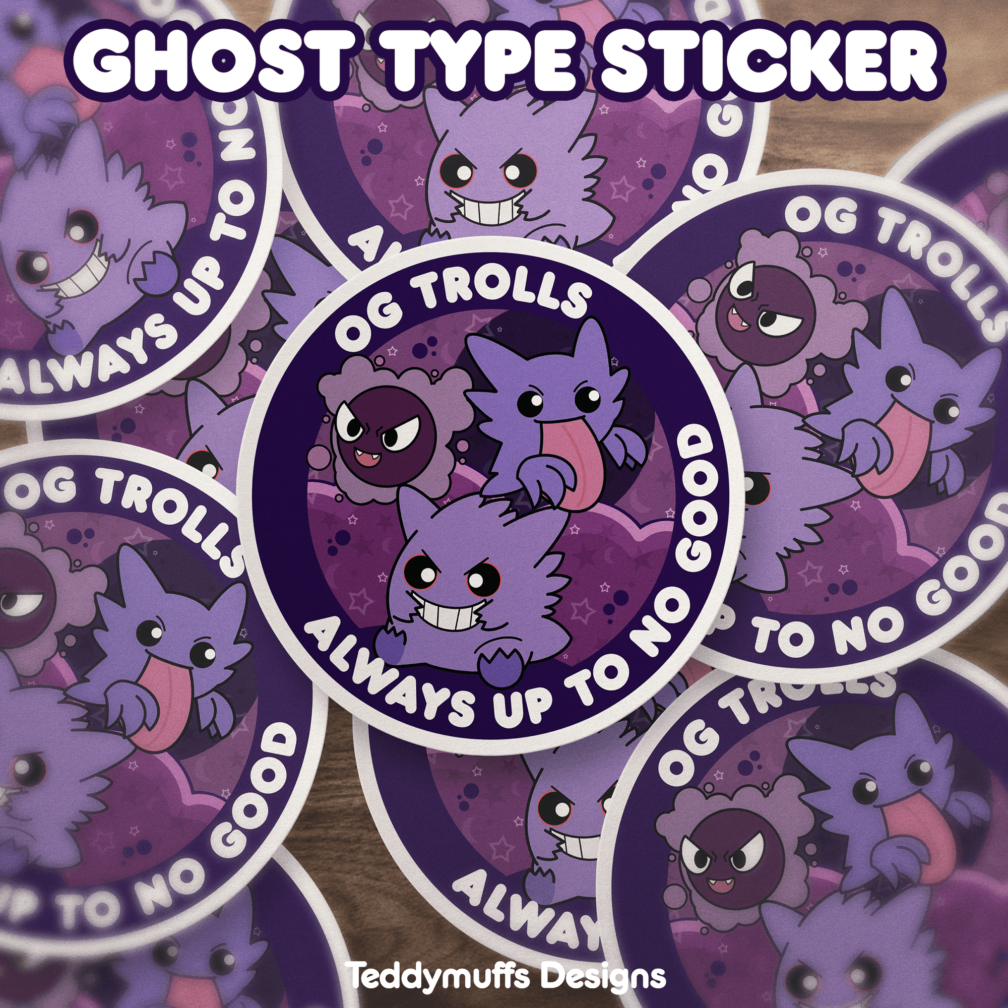 Ghost Trolls Sticker - Teddymuffs Designs