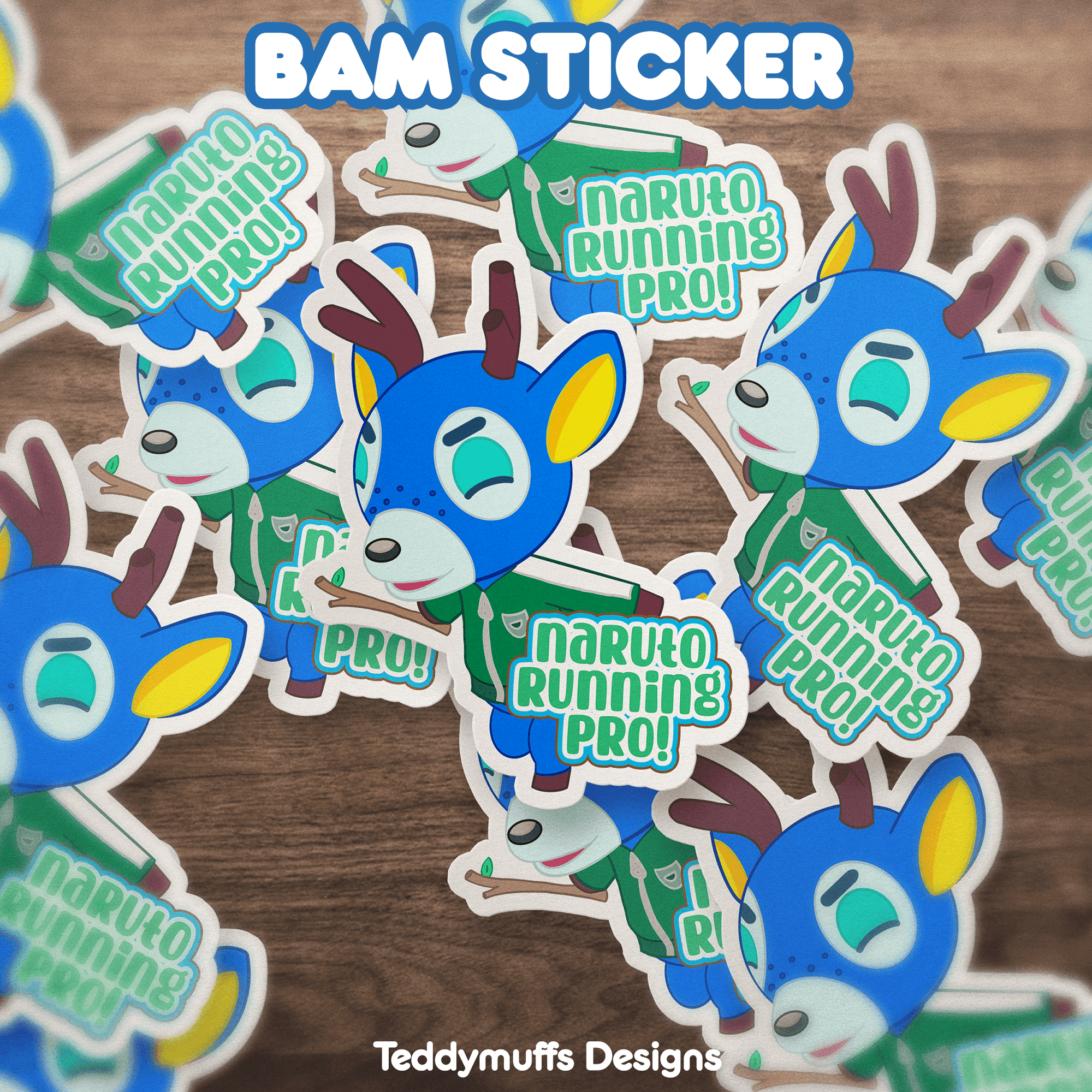 Bam "Pro Runner" Sticker - Teddymuffs Designs