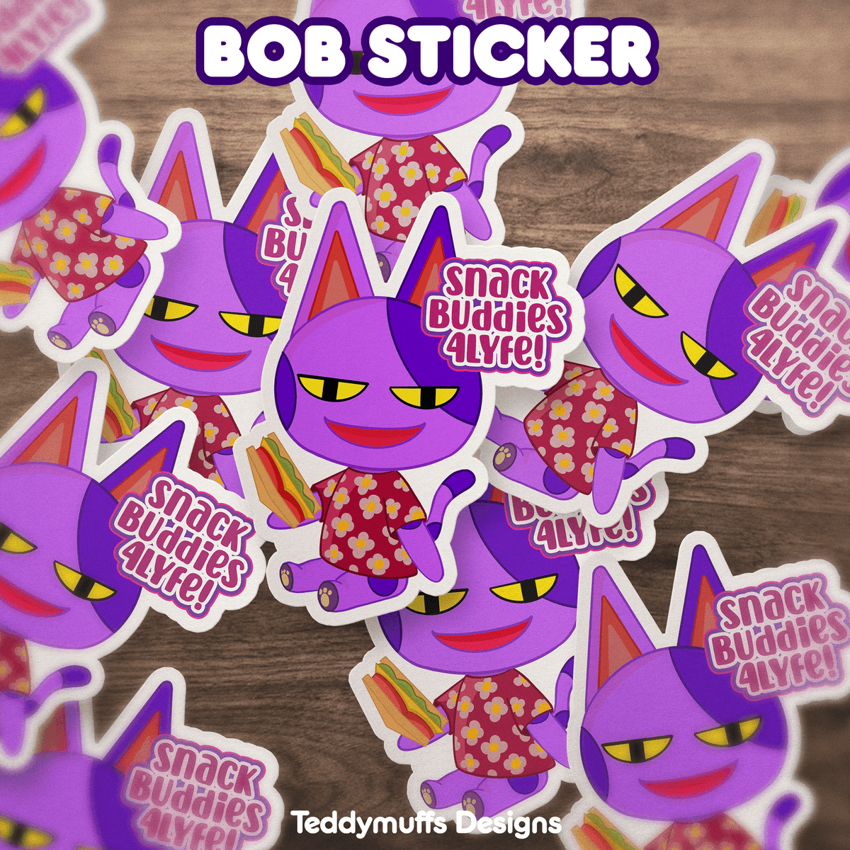 Bob &quot;Snack Buddy&quot; Sticker - Teddymuffs Designs