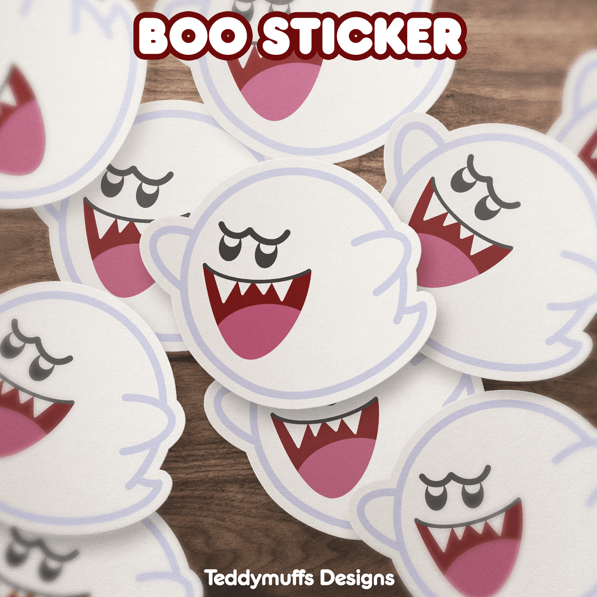 Boo Sticker - Teddymuffs Designs