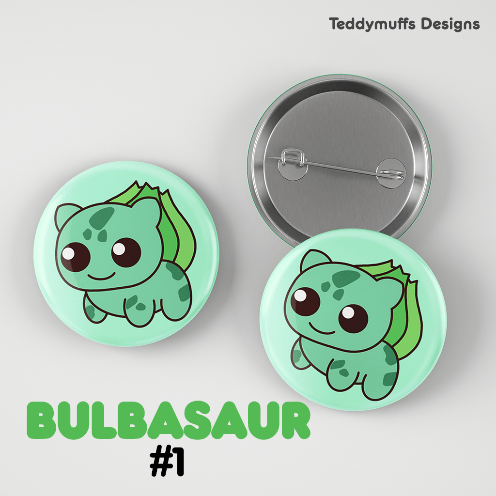 Bulbasaur Button Pin