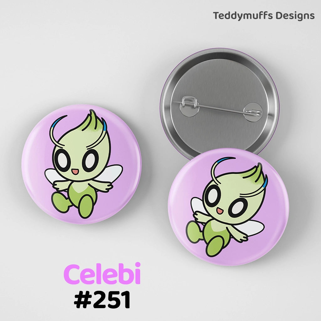 Celebi Button Pin