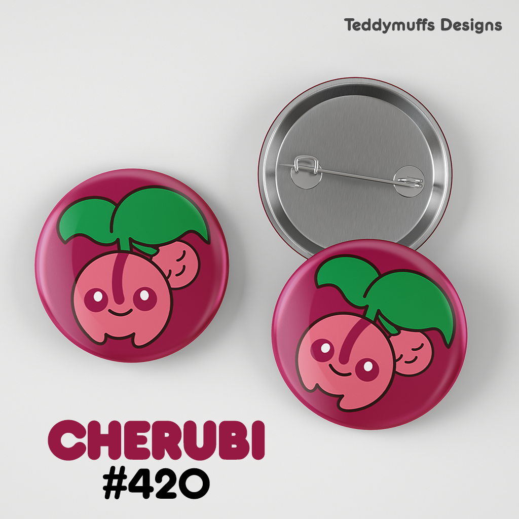 Cherubi Button Pin