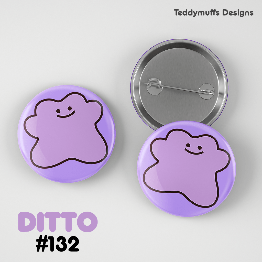 Ditto Button Pin - Teddymuffs Designs