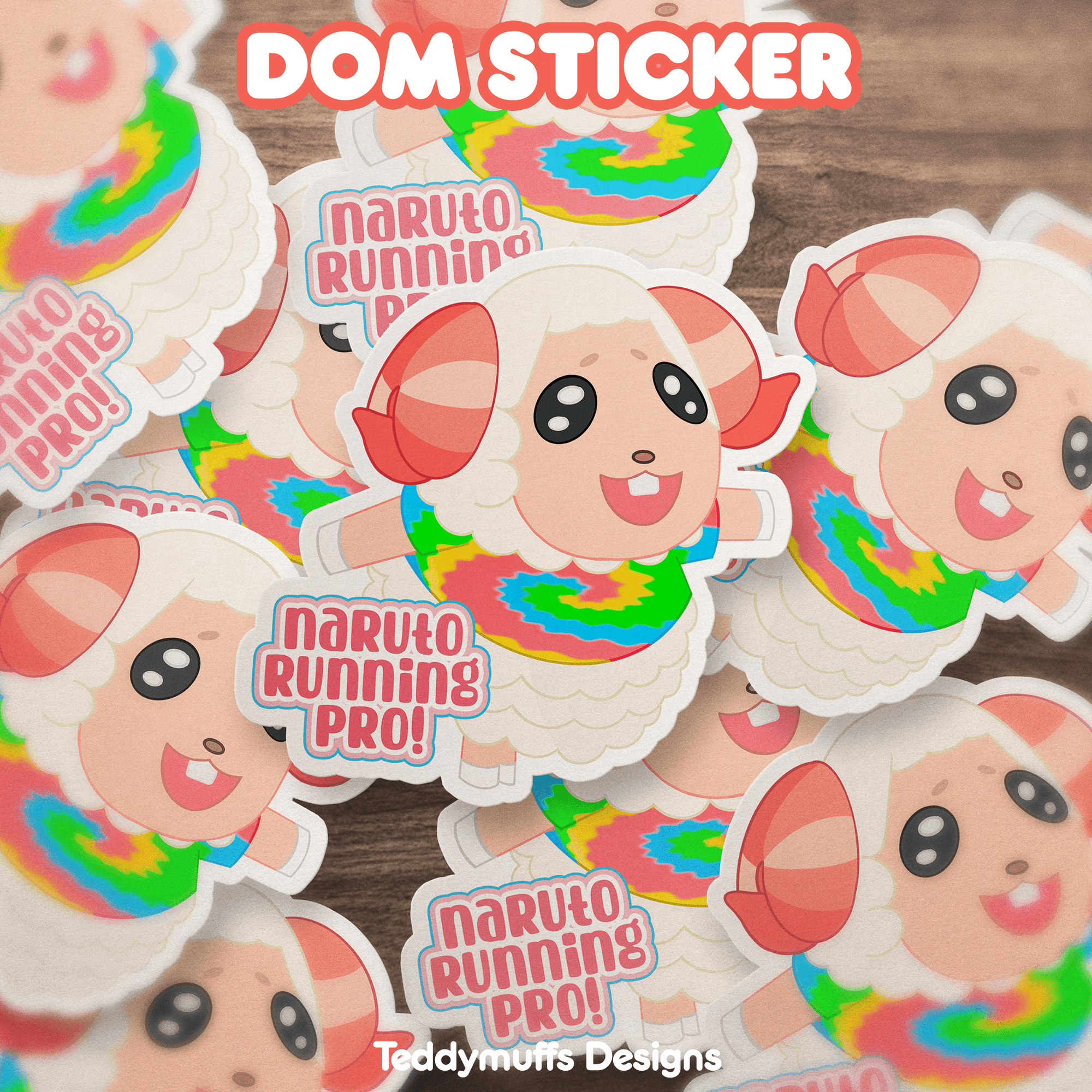 Dom "Pro Runner" Sticker - Teddymuffs Designs