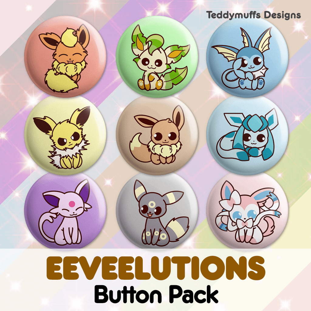 Eevee Button Pin