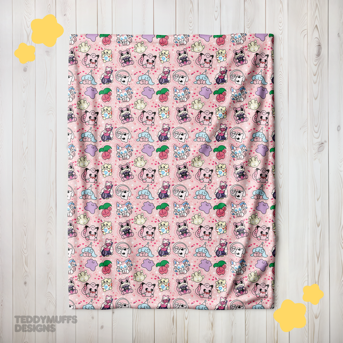 Pink Pokemon Plush Blanket (Pre Orders)