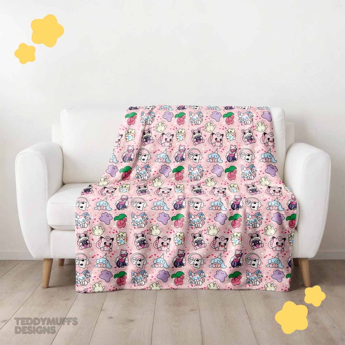 Pink Pokemon Plush Blanket (Pre Orders)