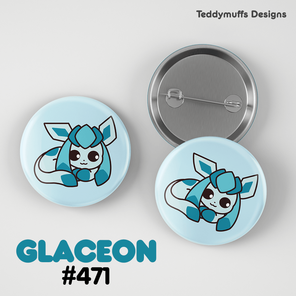 Glaceon Button Pin