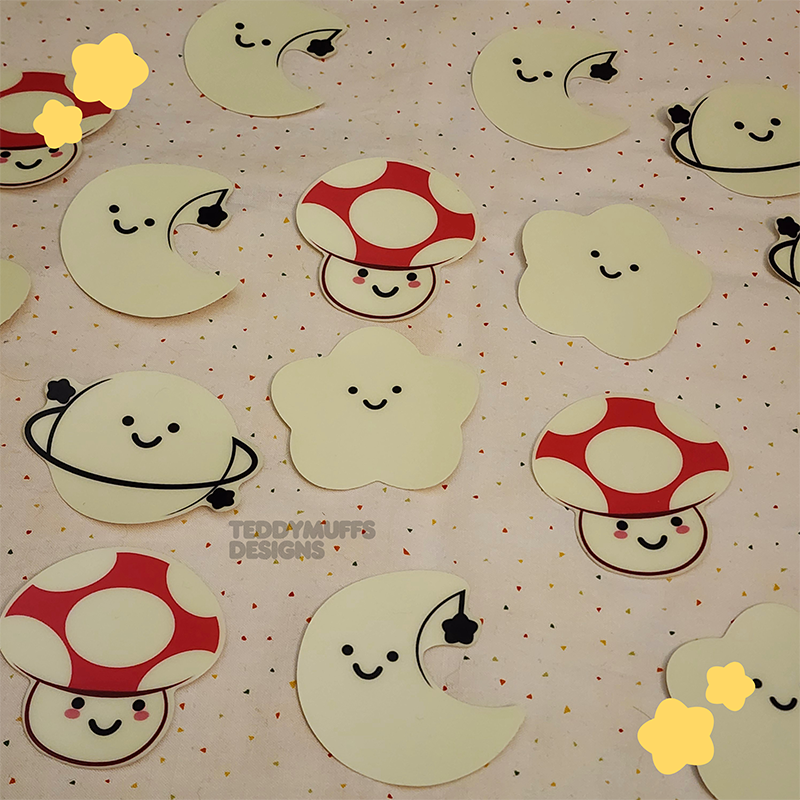 Glow in the Dark Saturn Sticker