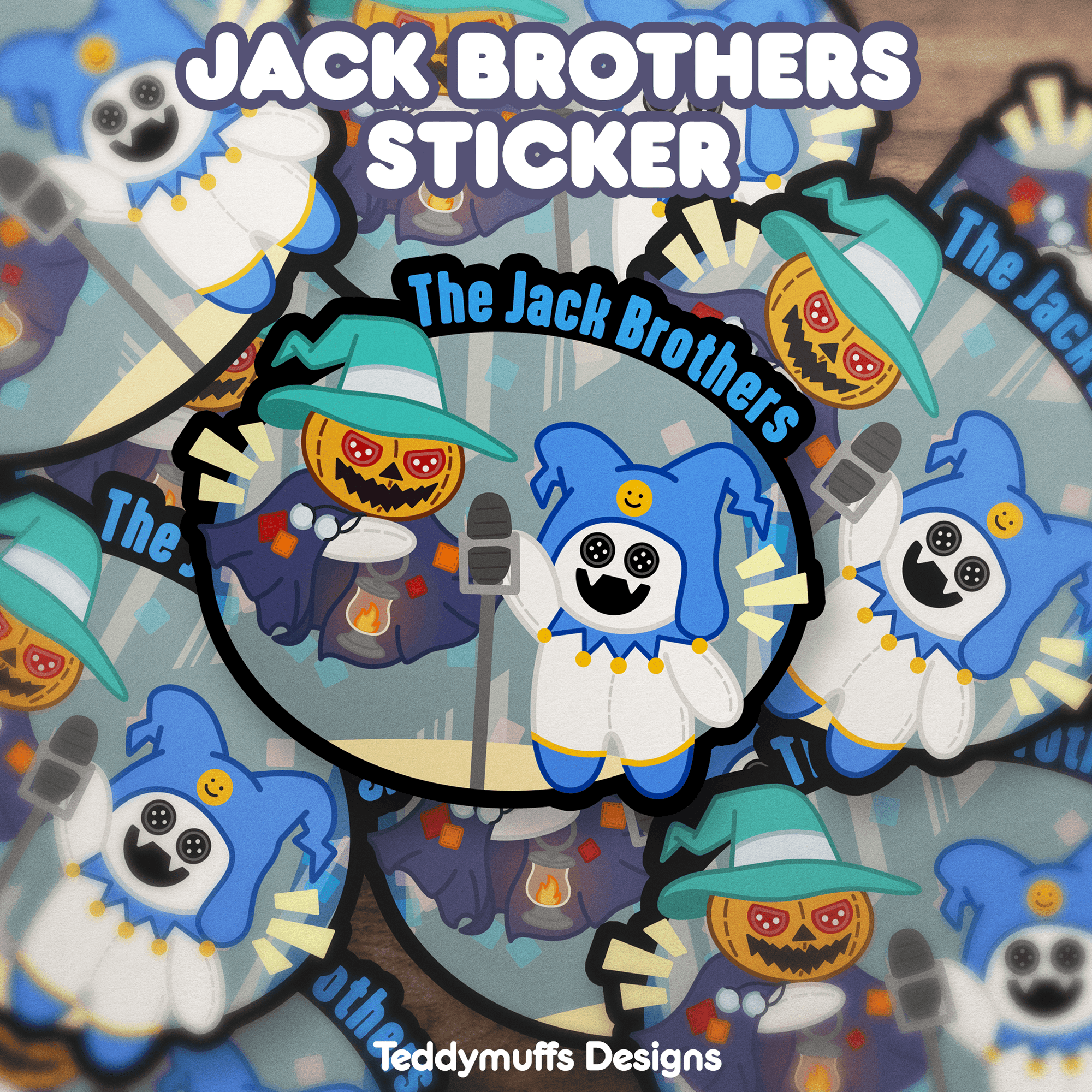 Jack Brothers (Pyro Jack & Jack Frost) Sticker - Teddymuffs Designs
