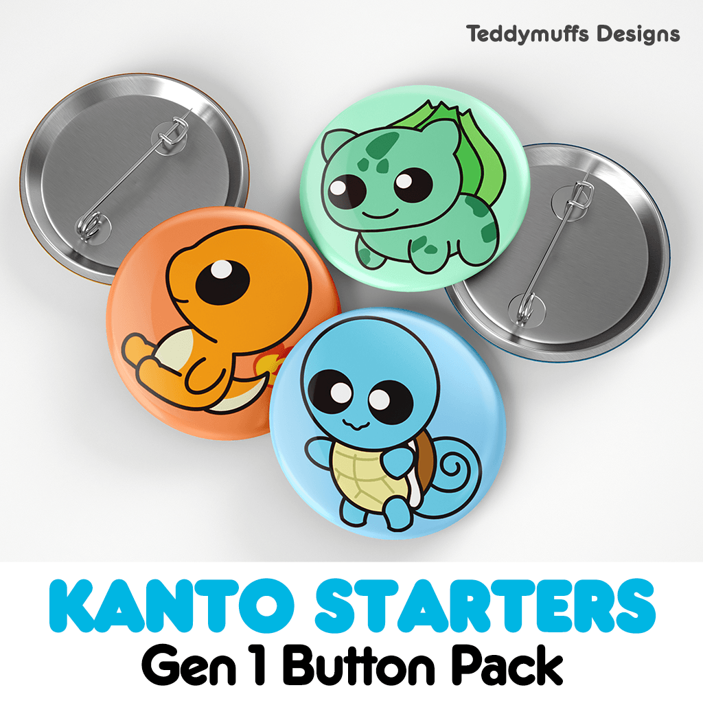 Kanto Button Pins