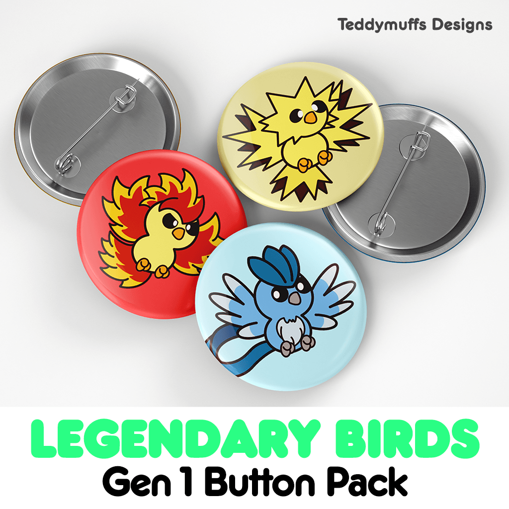Legendary Birds Button Pins