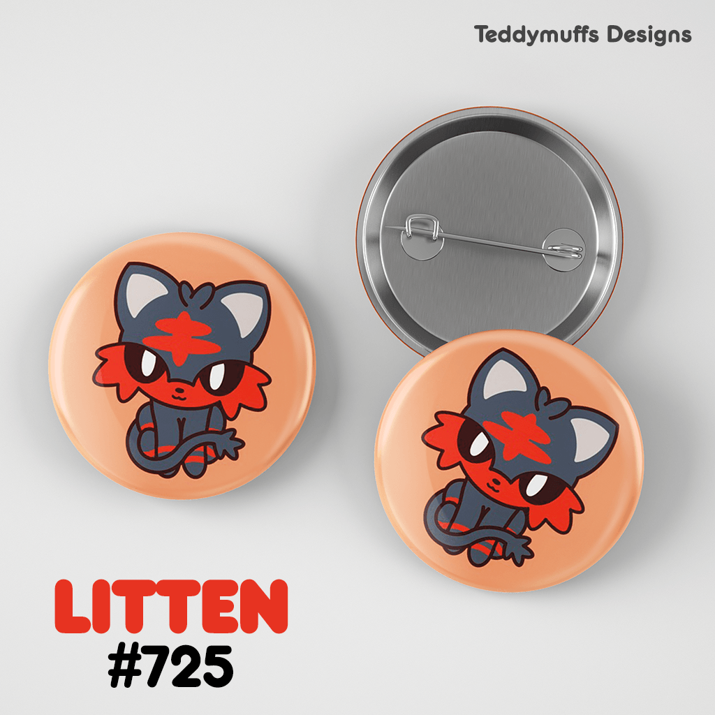 Litten Button Pin - Teddymuffs Designs