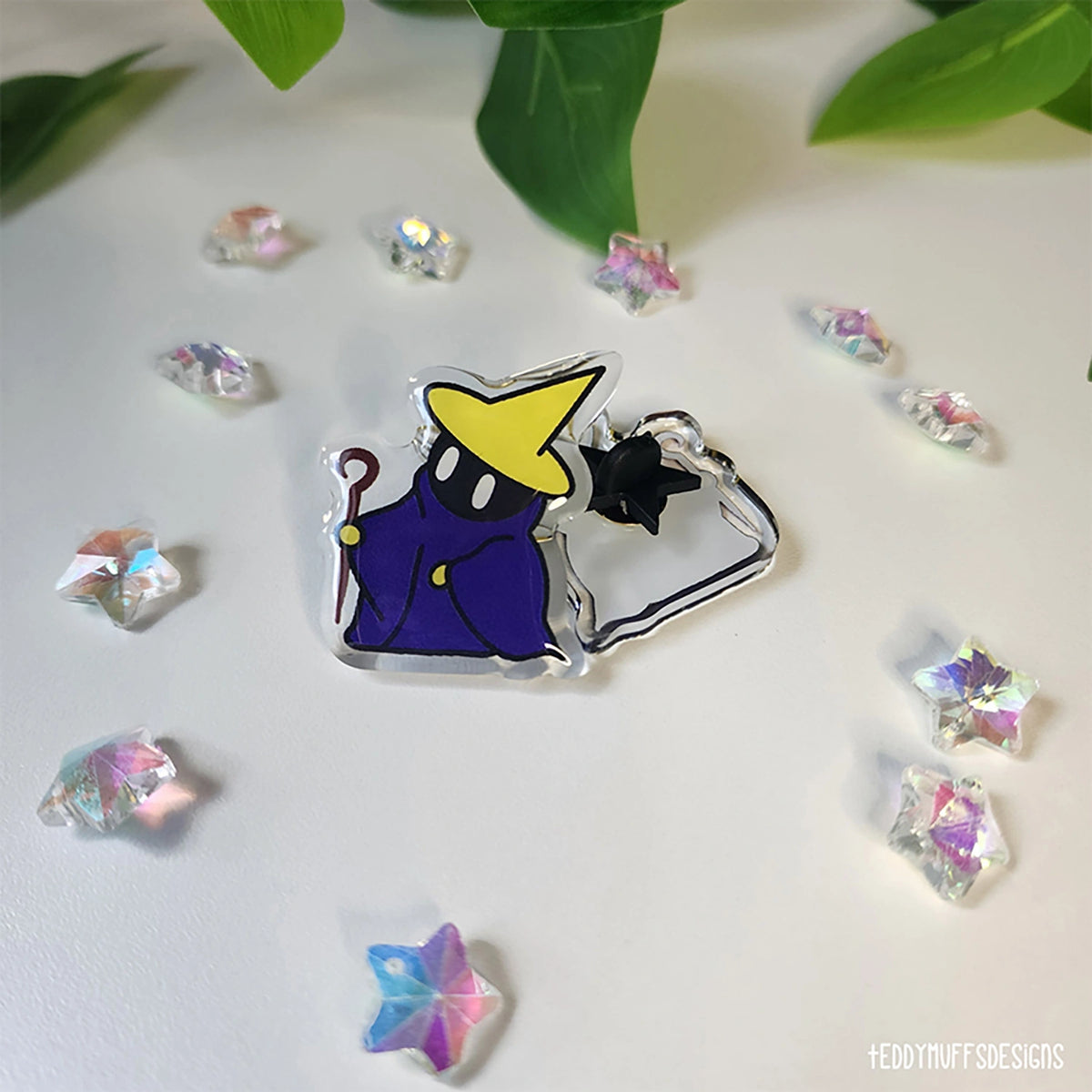 Black Mage Acrylic Pin (Classic JRPG Inspired)