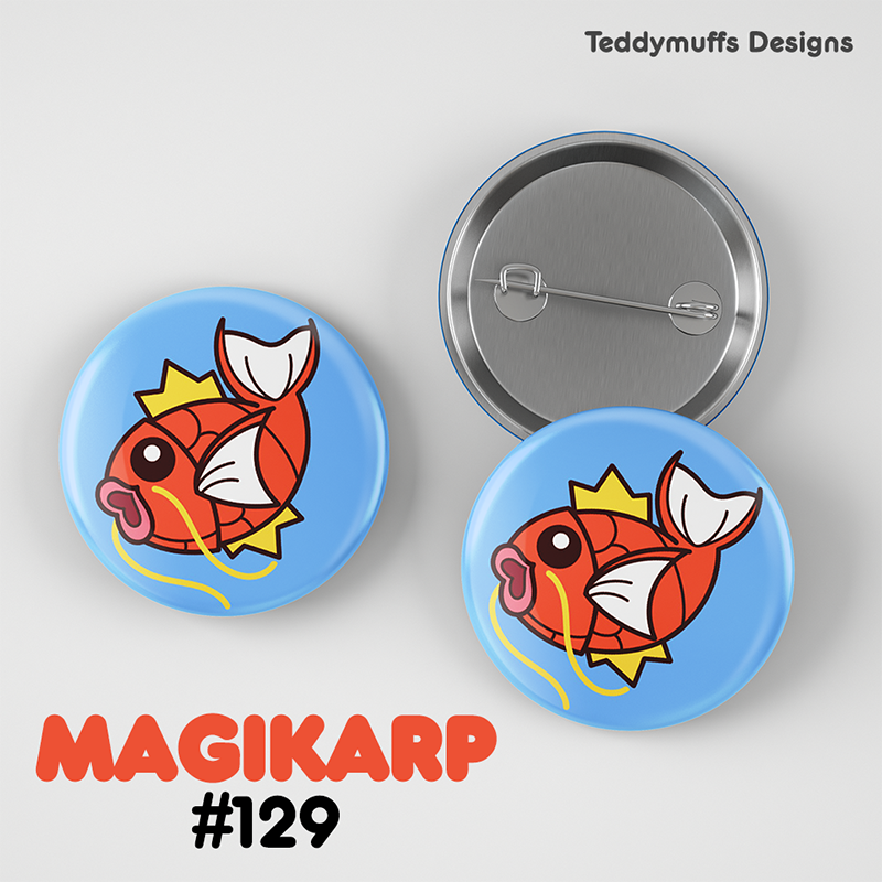 Magikarp Button Pin