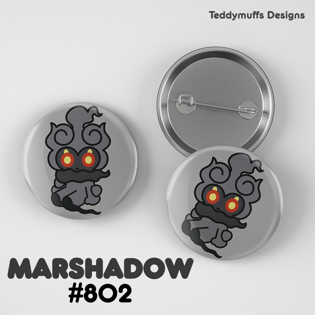 Marshadow Button Pin