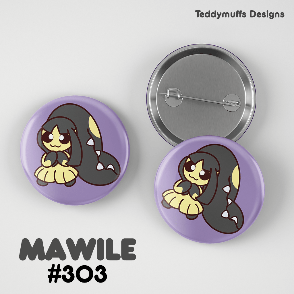 Mawile Button Pin