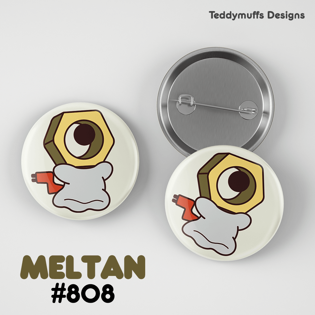 Meltan Button Pin - Teddymuffs Designs