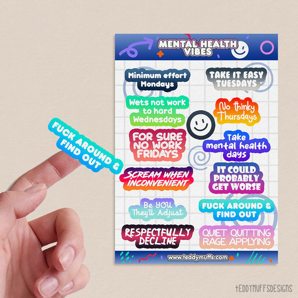 Mental Health Vibes Sticker Sheet