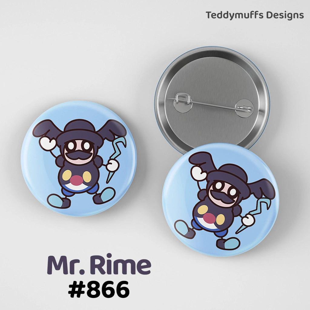 Mr. Rime Button Pin