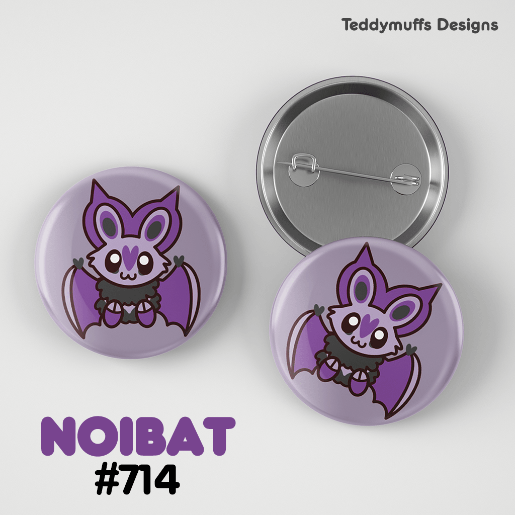 Noibat Button Pin - Teddymuffs Designs