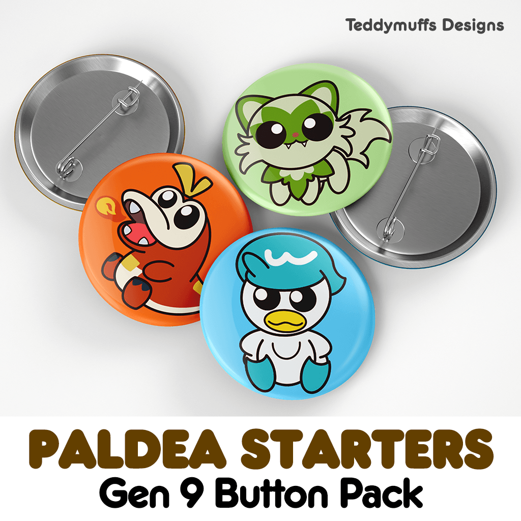 Paldea Button Pins