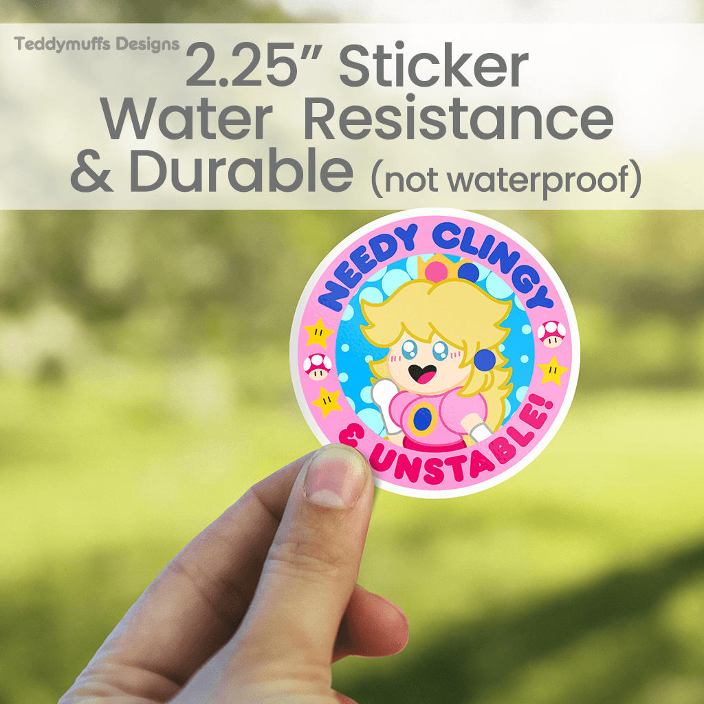 Princess Peach Sticker - Teddymuffs Designs