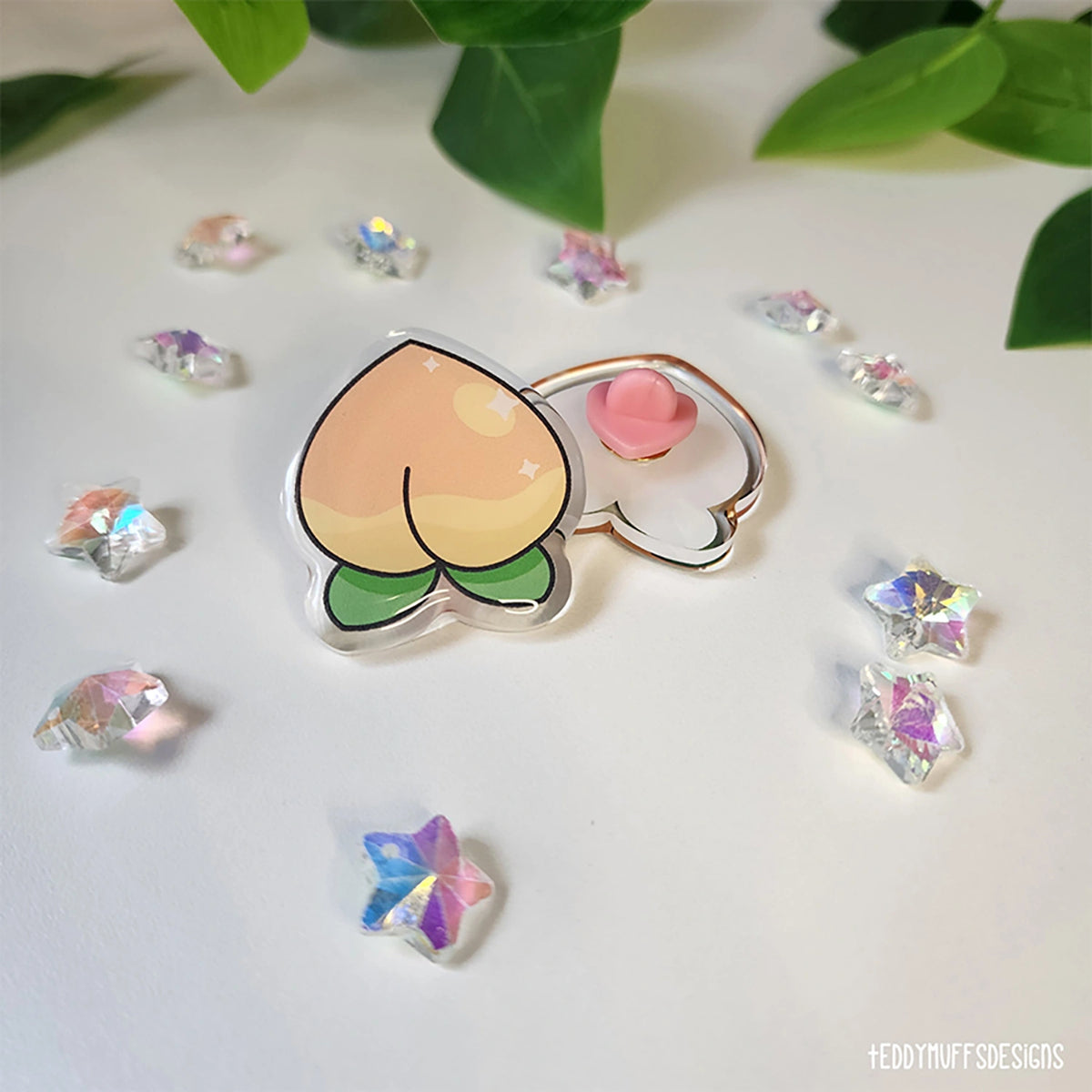 Peach Acrylic Pin (Animal Crossing Inspired)