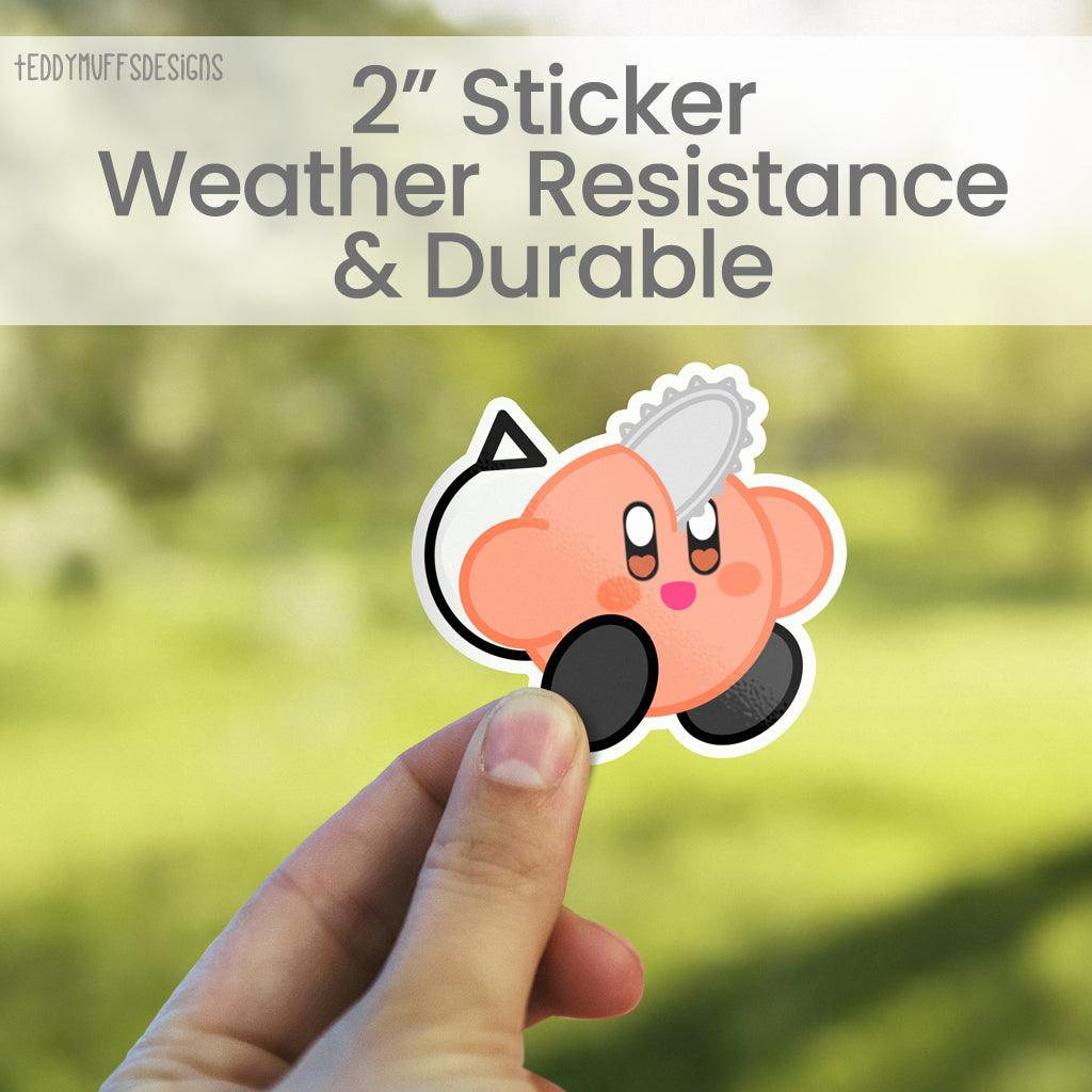 Pochita x Kirby Sticker - Teddymuffs Designs