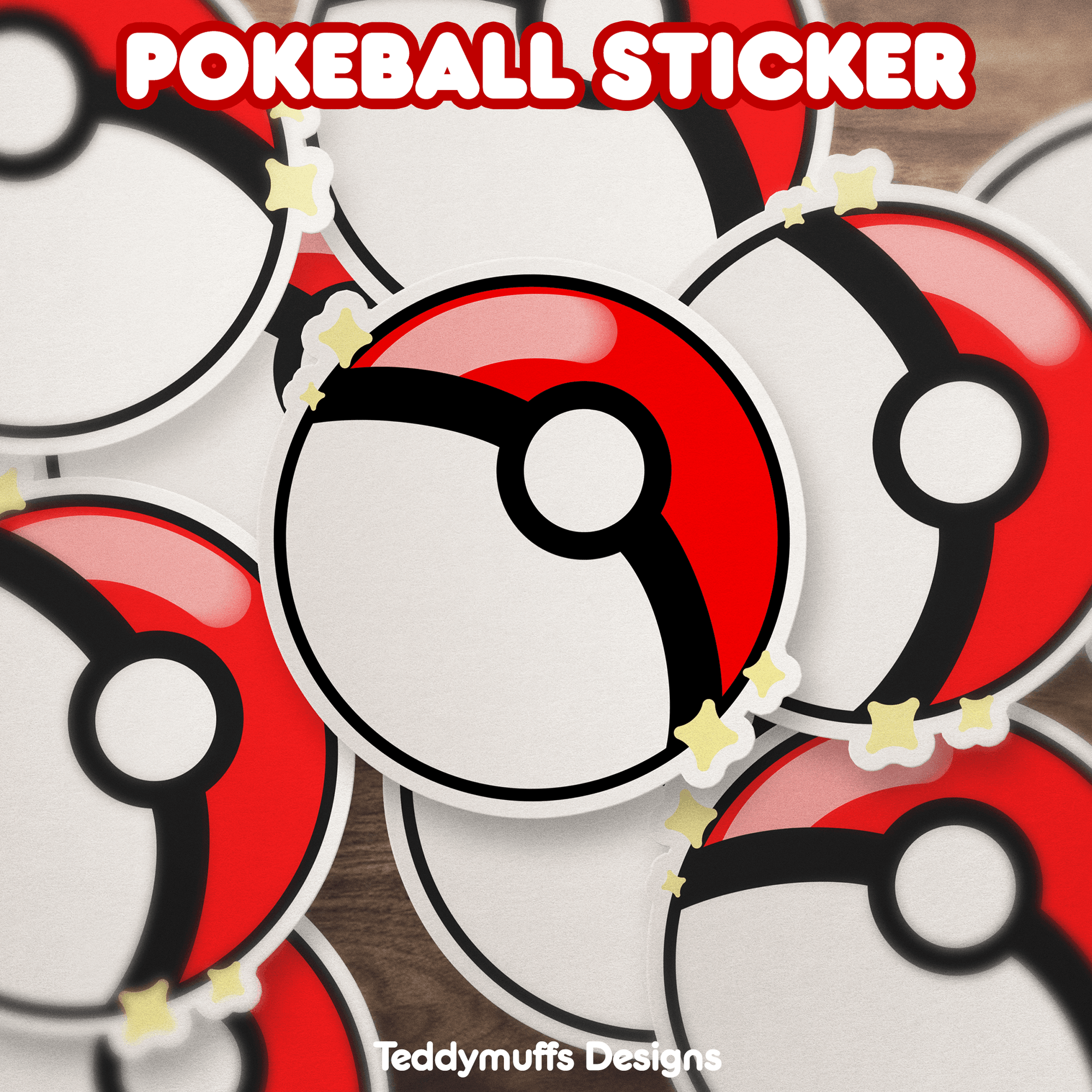 Poké Ball Sticker - Teddymuffs Designs