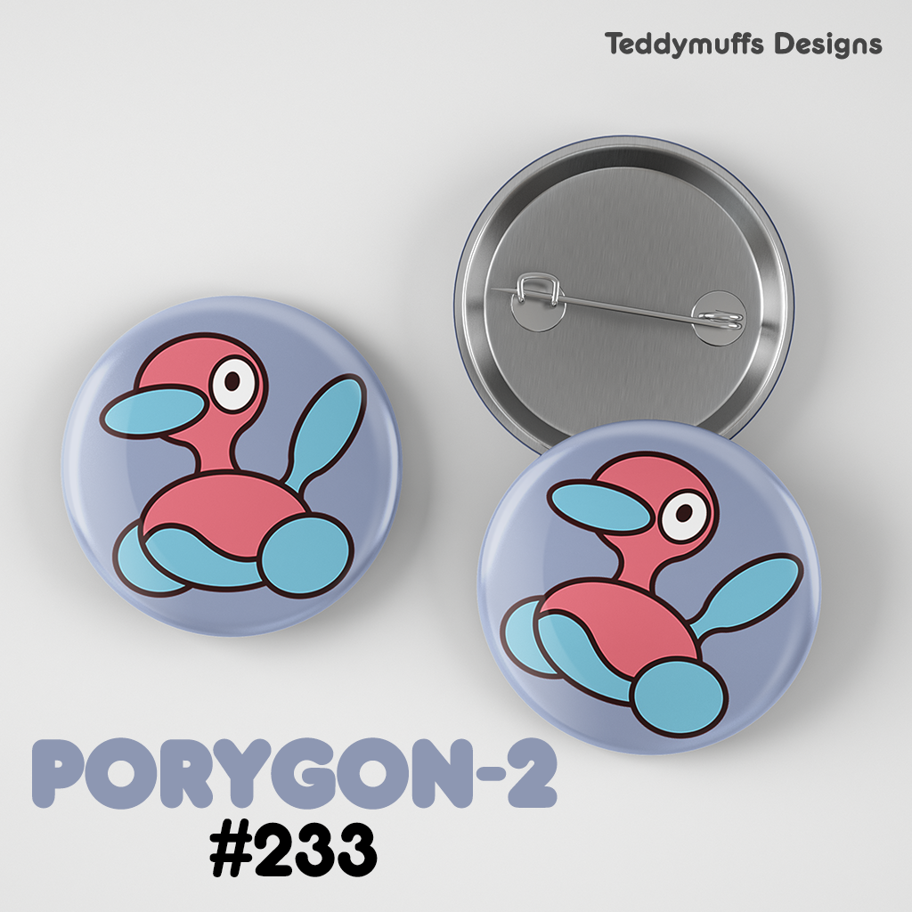 Porygon 2 Button Pin