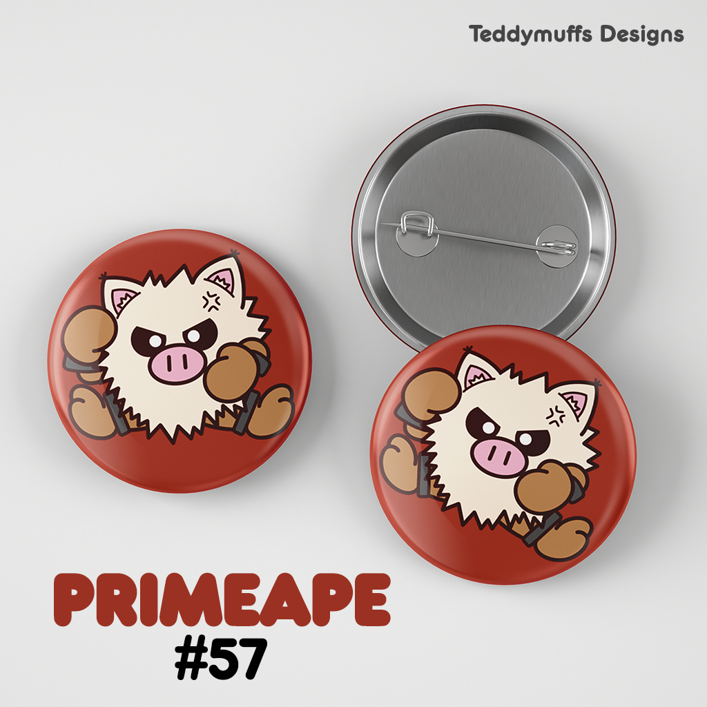 Primeape Button Pin