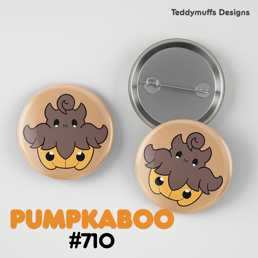 Pumpkaboo Button Pin - Teddymuffs Designs
