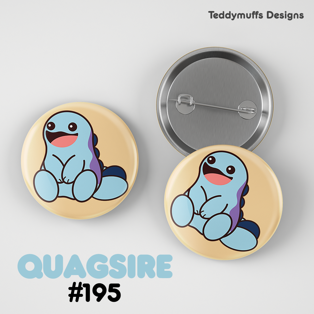 Quagsire Button Pin