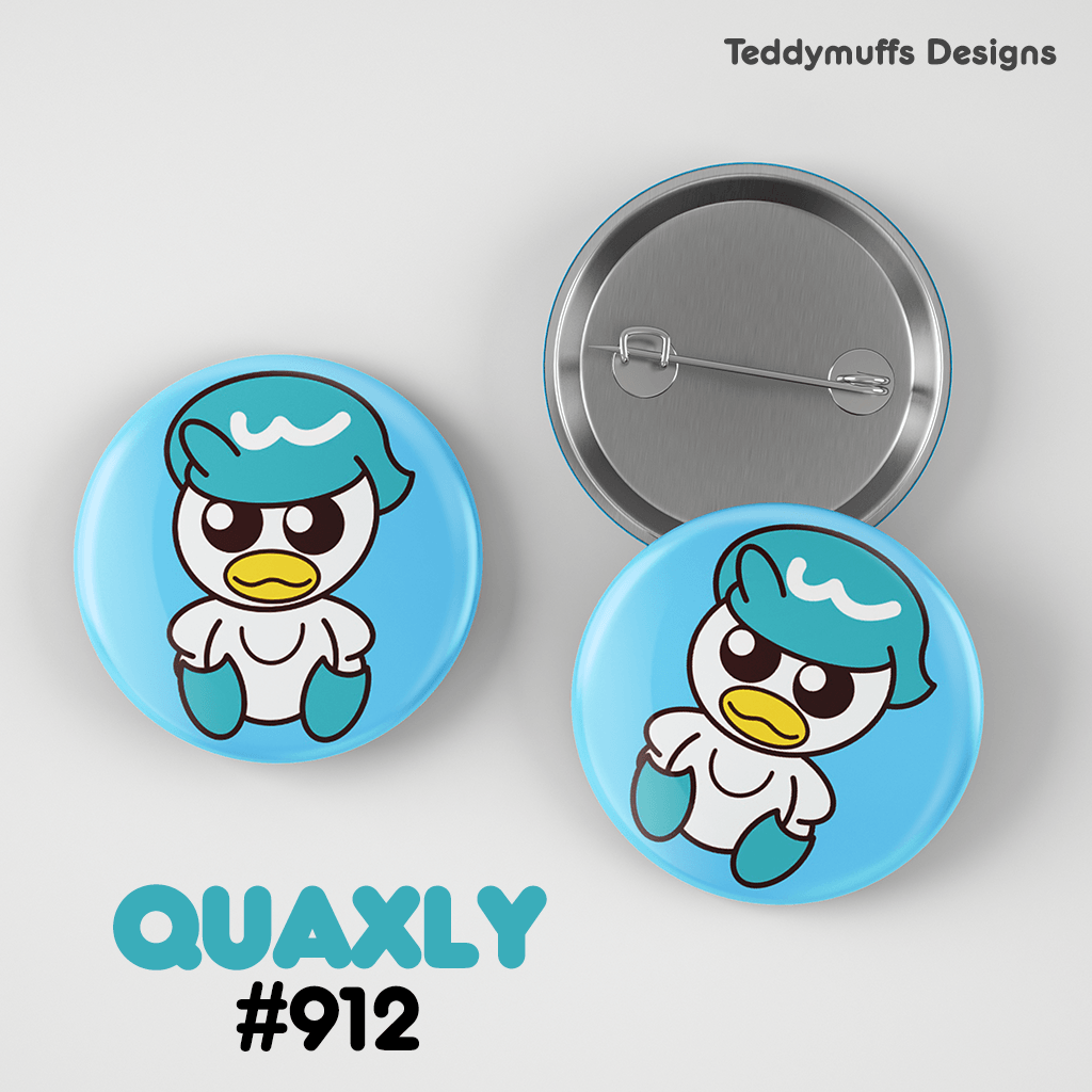 Quaxly Button Pin - Teddymuffs Designs