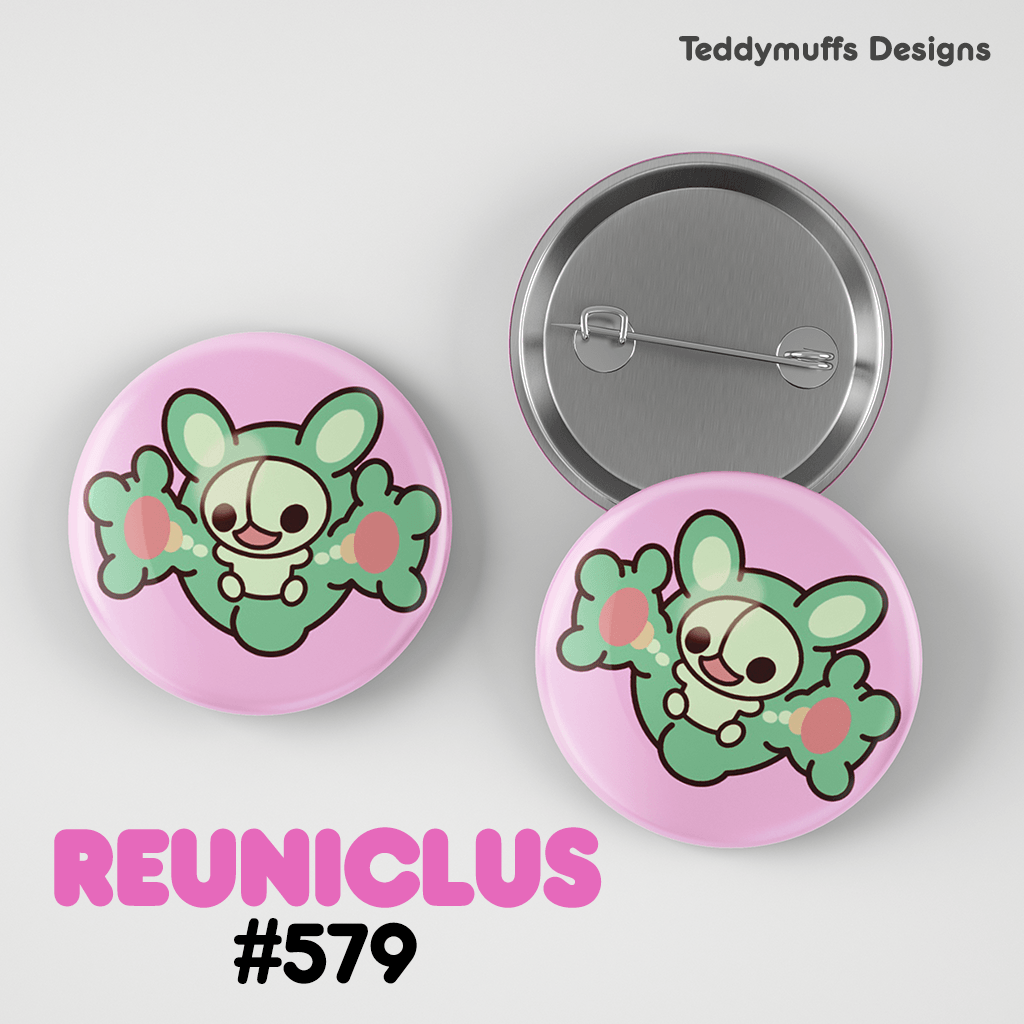 Reuniclus Button Pin - Teddymuffs Designs