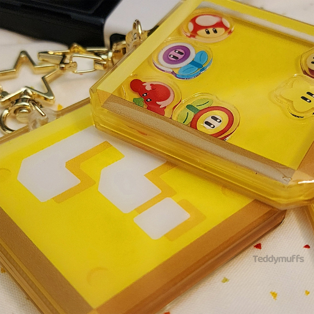 Mario ? Block Shaker Keychain