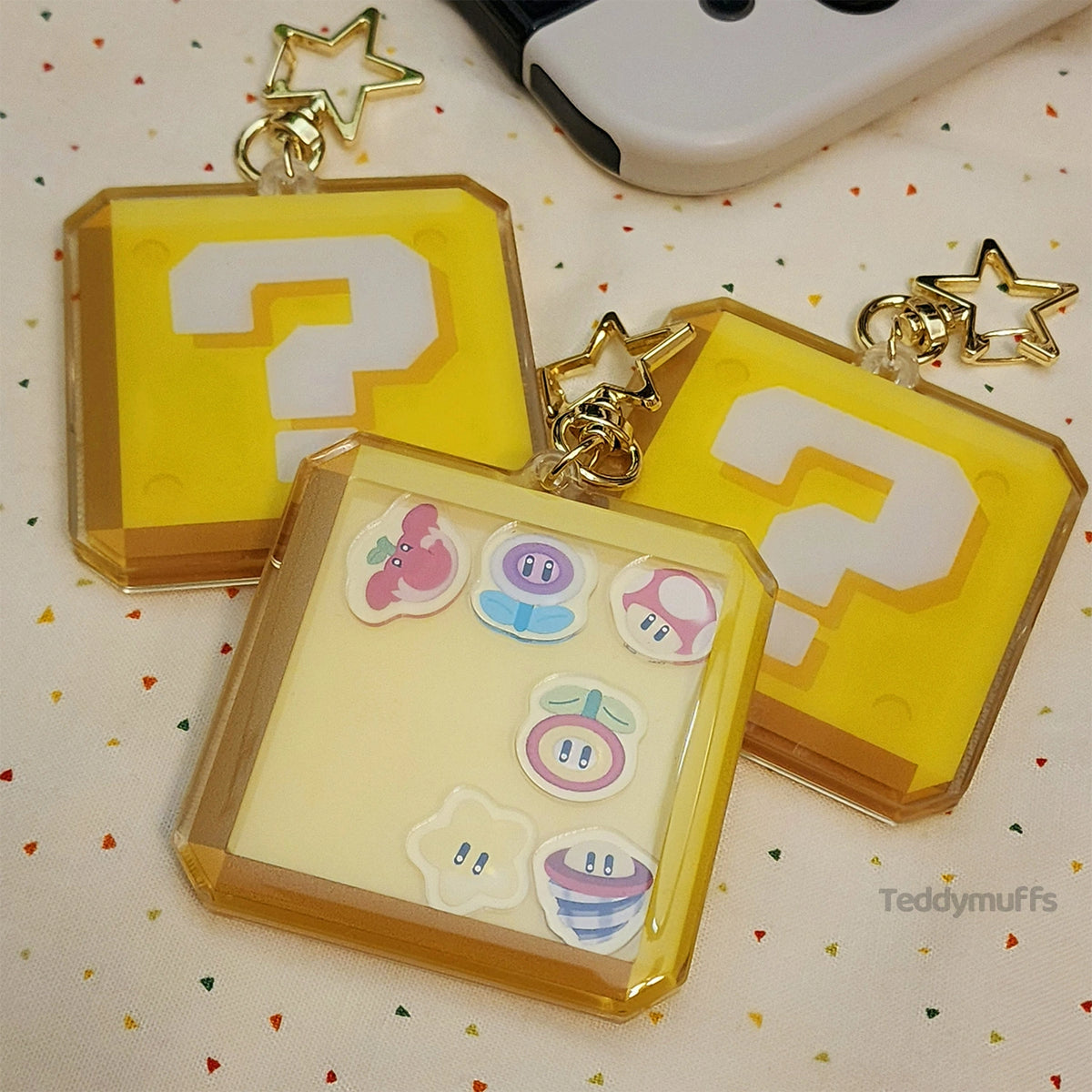 Mario ? Block Shaker Keychain