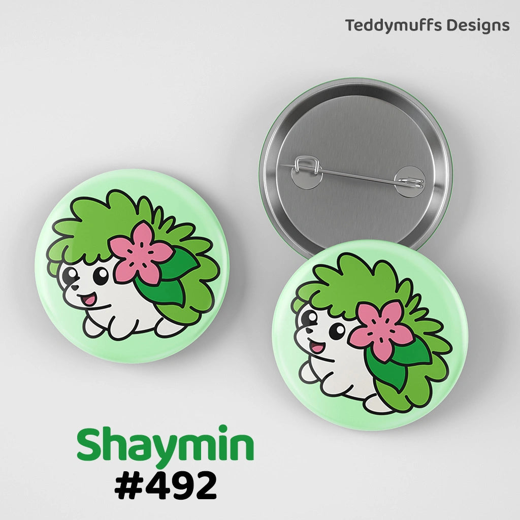 Shaymin Button Pin