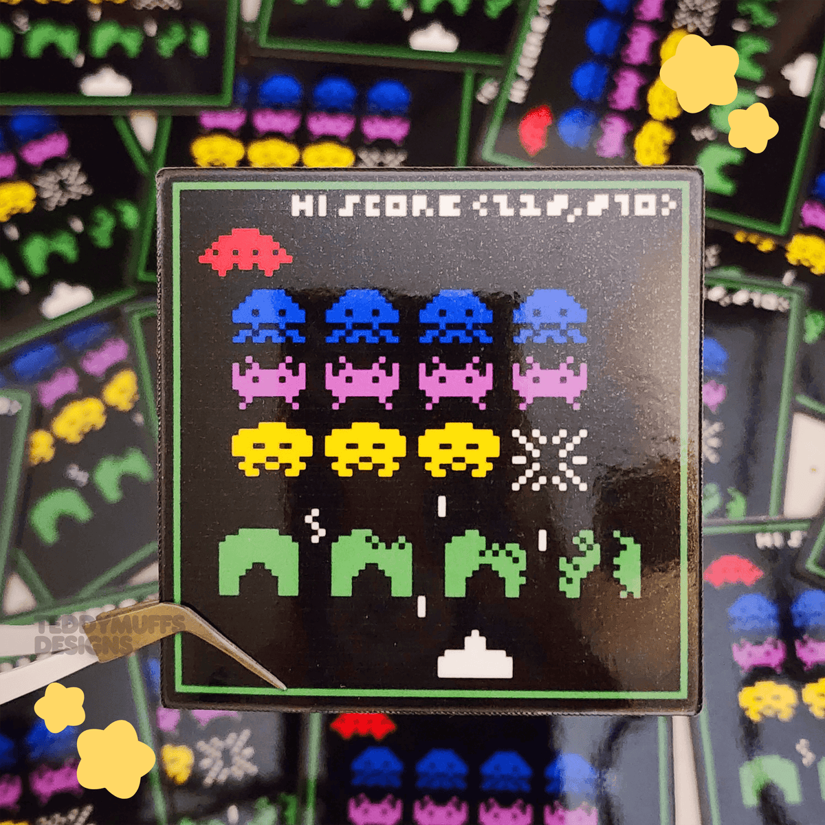 Space Invaders Magnet - Teddymuffs Designs