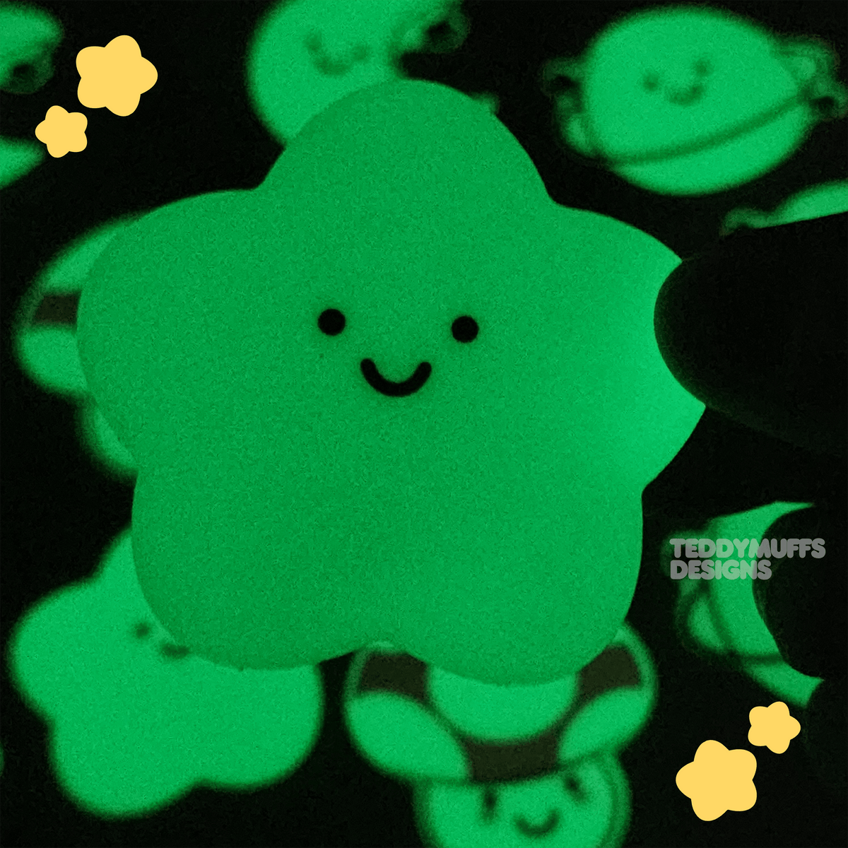 Glow in the Dark Star Sticker - Teddymuffs Designs