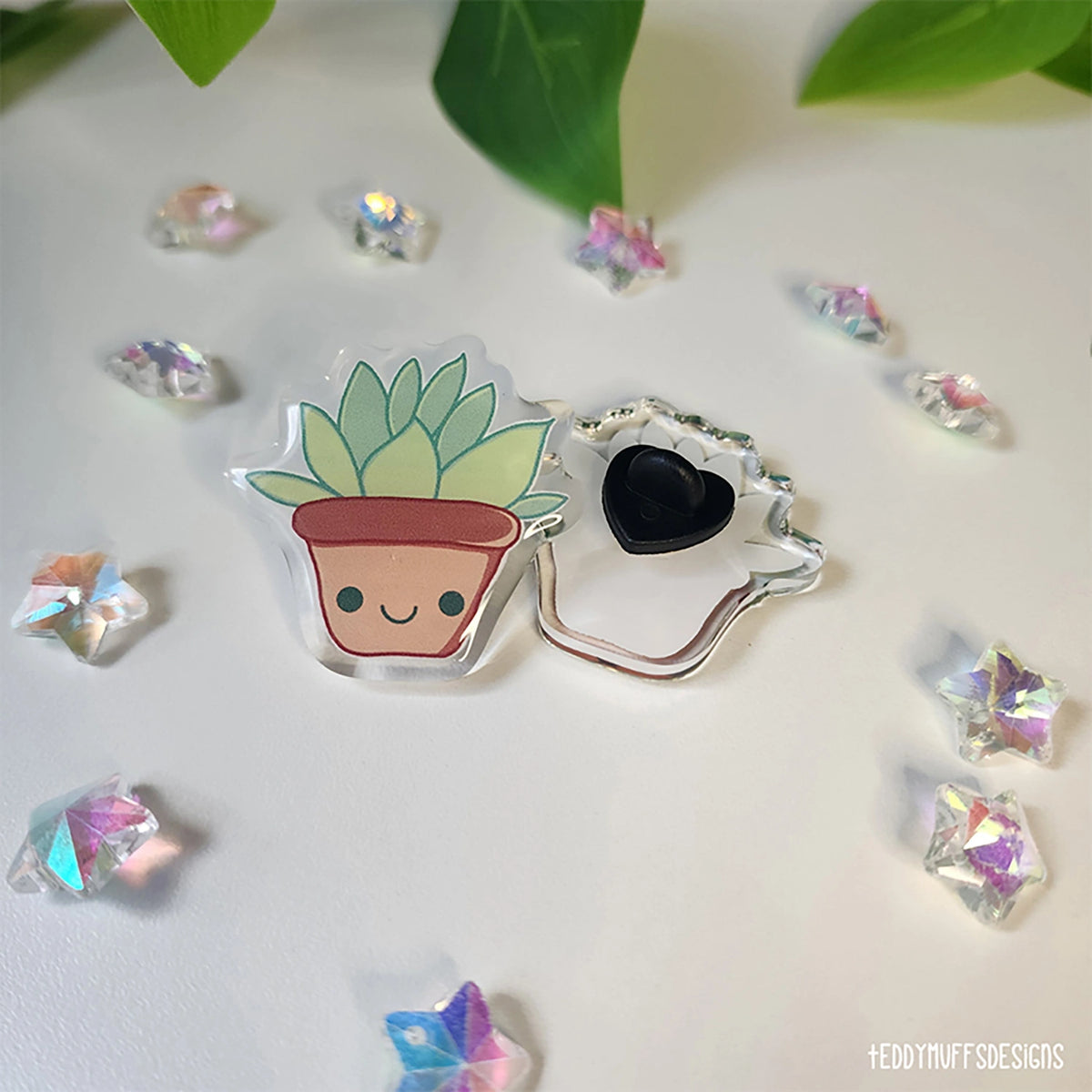 Succulent Acrylic Pin