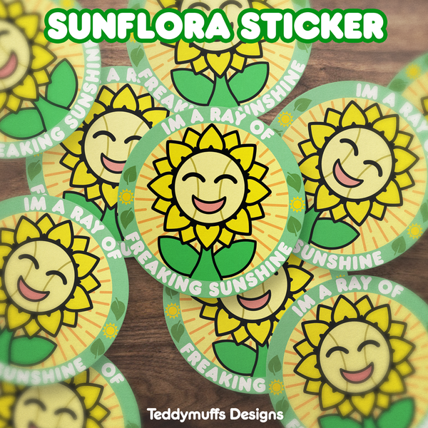 Sunflora Sticker | Pokemon | Vinyl | Teddymuffs