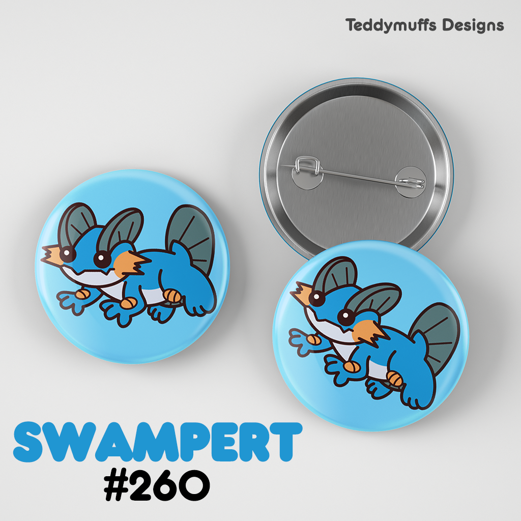 Swampert Button Pin