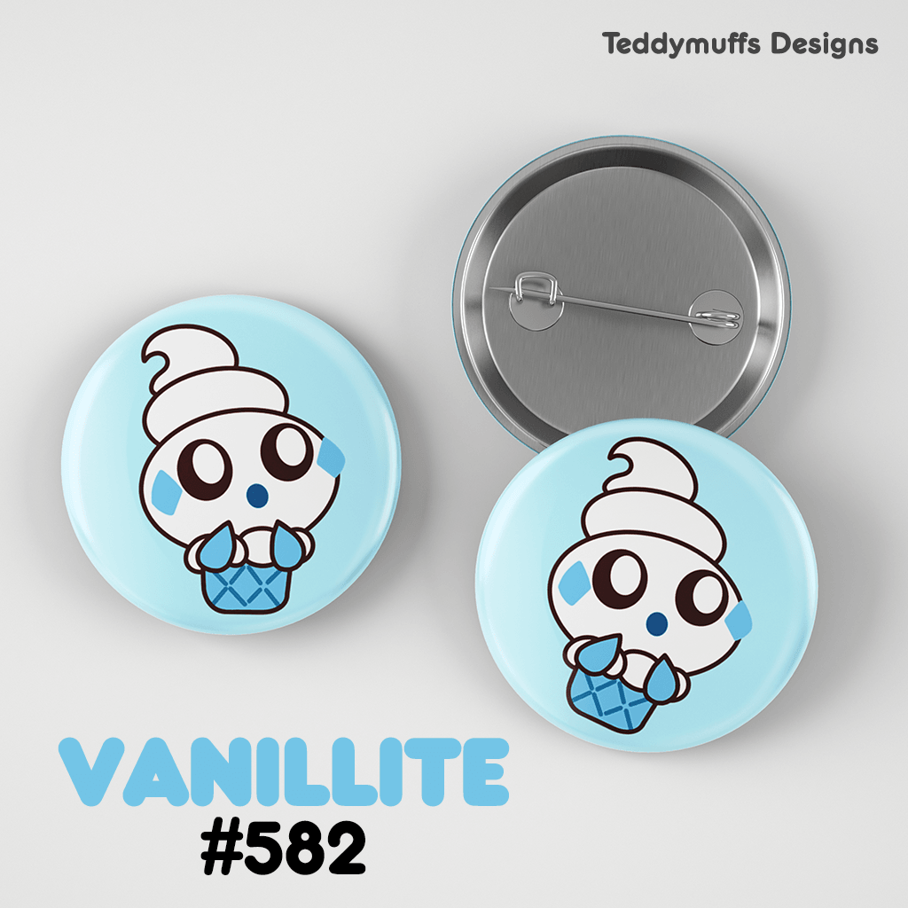 Vanillite Button Pin - Teddymuffs Designs