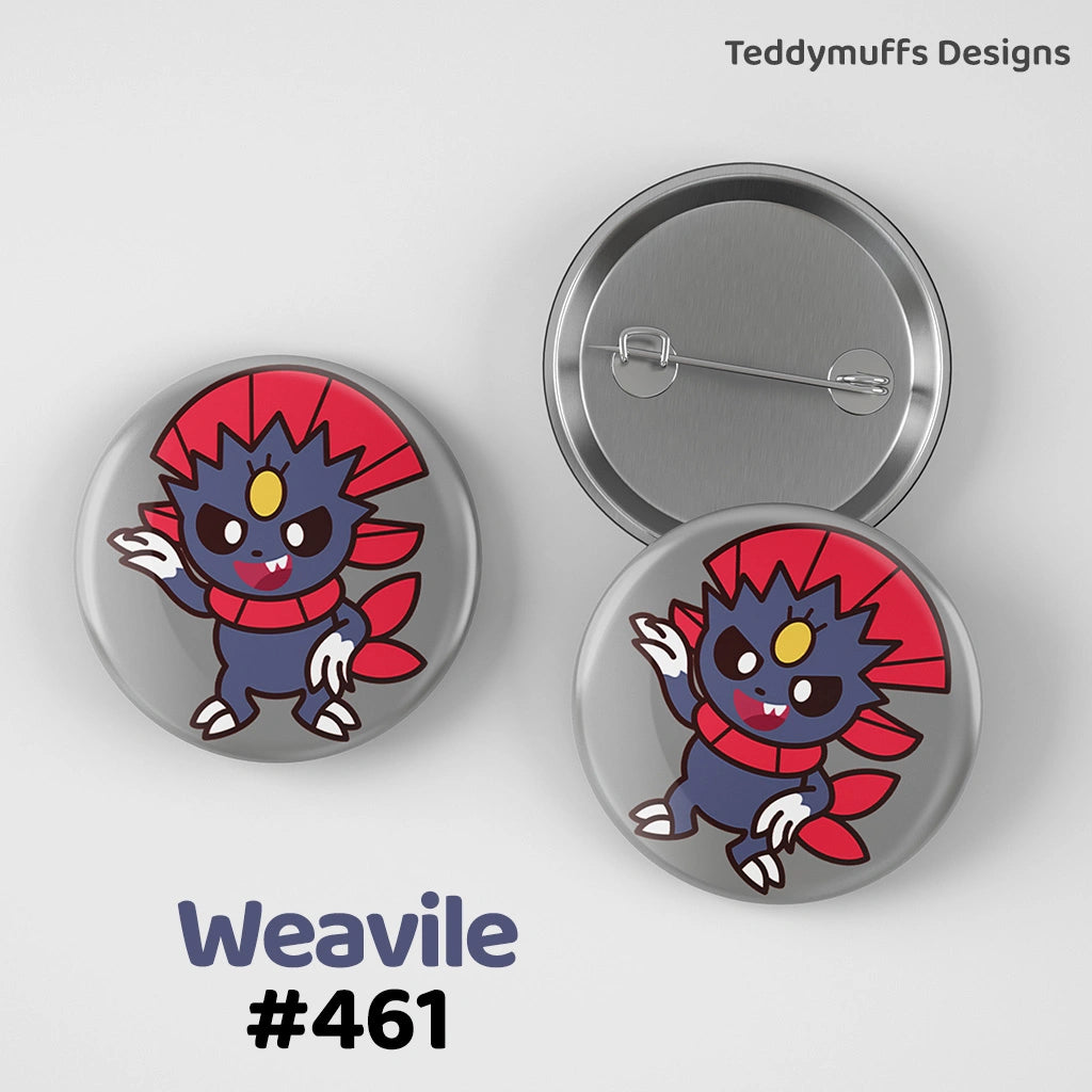 Weavile Button Pin