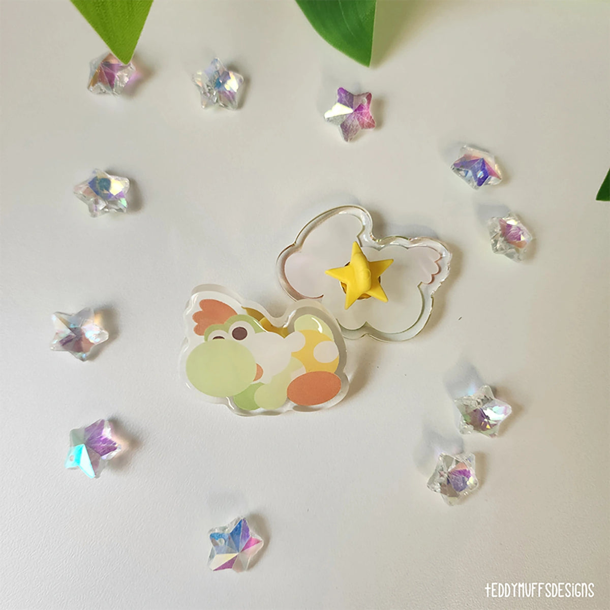 Baby Yoshi Acrylic Pin (Mario Inspired)